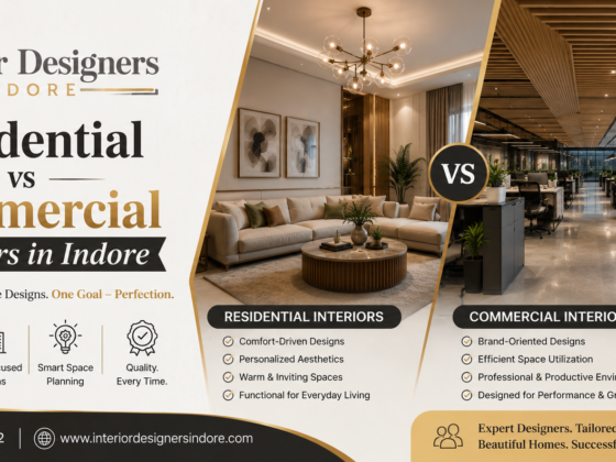Residential vs Commercial Interiors in Indore
